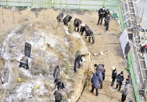 不同墓地骨灰盒摆放方式